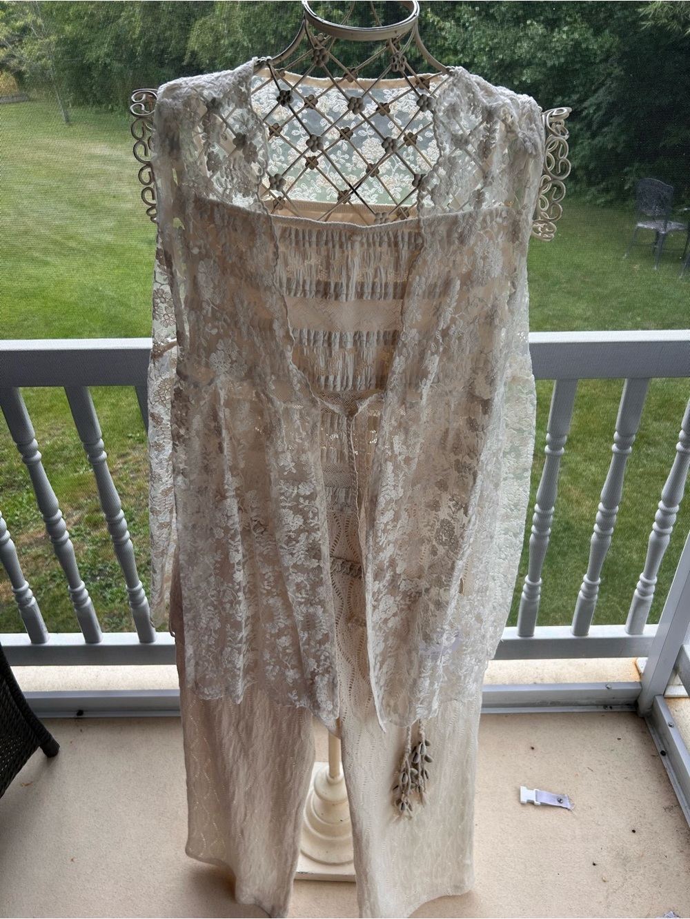 sleeveless cotton lace jacket new